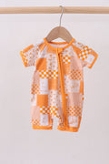 Tennessee floral checkered bamboo romper
